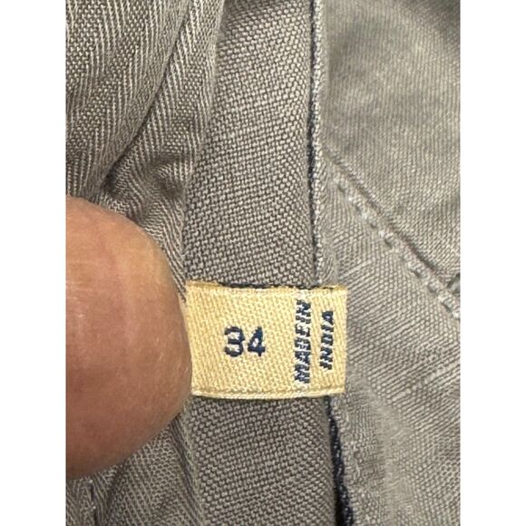 FAHERTY Linen/Cotton Blend Gray Shorts, Sz 34 - Picture 7 of 9